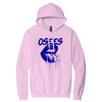 FINGERS OSEES HOODIE - PINK AND BLUE