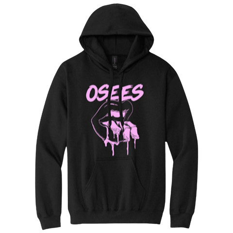 FINGERS OSEES HOODIE - BLACK AND PINK